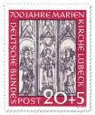 Stamp: 700 Jahre Marienkirche Lübeck  - Wandmalerei (20+5)