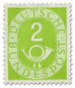Stamp: Posthorn 2 Pfennige