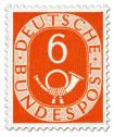 Stamp: Posthorn 6 Pfennige