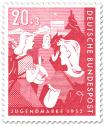 Stamp: Wandernde, musizierende Mädchen (Bundesjugendplan)