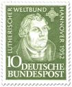 Stamp: Martin Luther (nach Holzschnitt von Lucas Cranach d.Ä.)