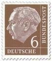 Stamp: Bundespräsident Theodor Heuss 6