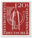 Stamp: Pinzette Posthorn (Briefmarkenausstellung 1955)