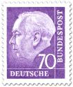 Stamp: Bundespräsident Theodor Heuss 70 (lila)
