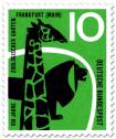 Stamp: Giraffe und Löwe (100 Jahre Zoo Frankfurt)
