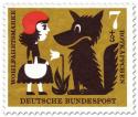 Stamp: Rotkäppchen mit dem Wolf (und Blume)