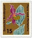 Stamp: Gelber Frauenschuh (cypripedium calceolosus orchidaceae)