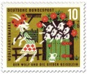 Stamp: Die sieben Geißlein winken der Ziegenmama