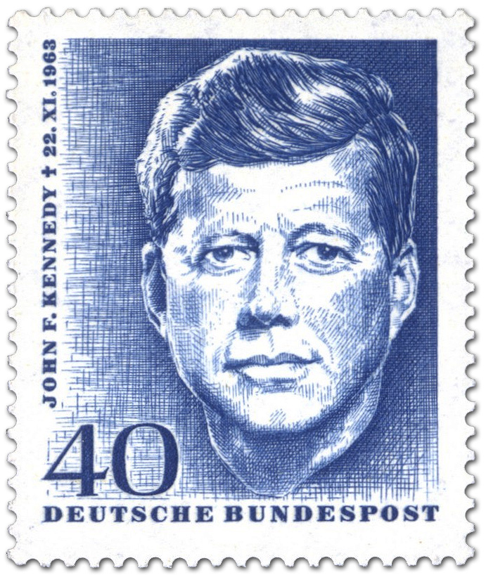 John F Kennedy 1 Todestag Briefmarke 1964