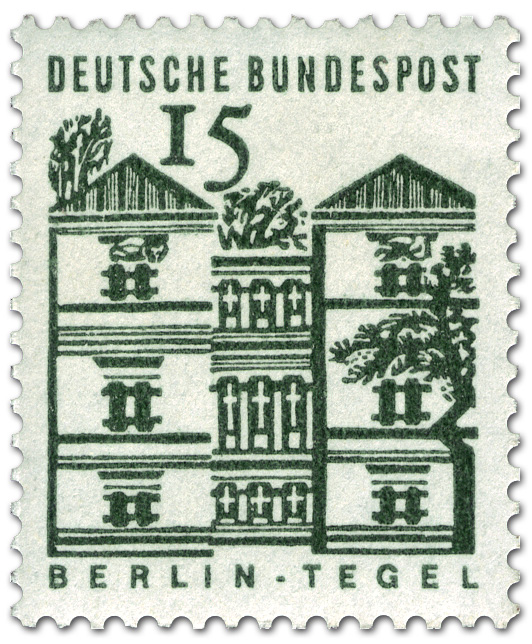 Schloss Tegel Berlin Briefmarke 1964