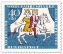 Stamp: Aschenputtel mit Prinz auf Pferd