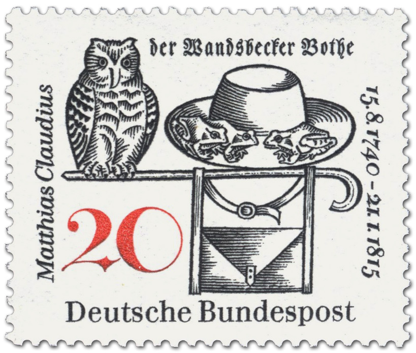 Matthias Claudius Der Wandsbecker Bothe Briefmarke 1965