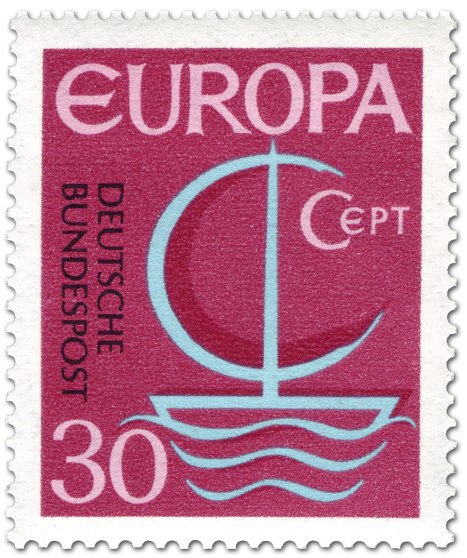 Europamarke 1966 Segelschiff 30 Briefmarke 1966