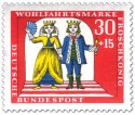 Stamp: Prinzessin hat den Froschkönig mit Kuss in Prinz verwandelt