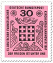 Stamp: Kreuz - Frieden unter uns (ev. Kirchentag 1967)