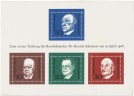 Stamp: Adenauerblock (1. Todestag von Konrad Adenauer)