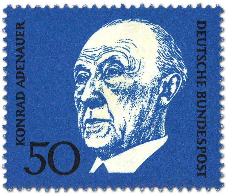 Konrad Adenauer Deutscher Bundeskanzler Briefmarke 1968