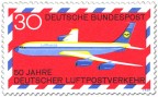 Stamp: Boing 707 Lufthansa