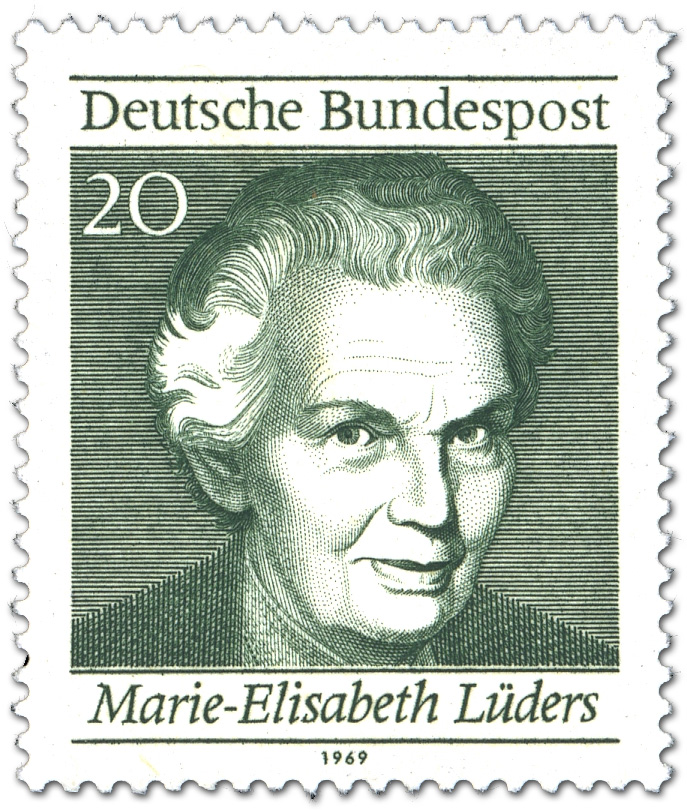 Briefmarke: &quot;<b>Marie Elisabeth</b> Lüders (Frauenrechtlerin)&quot; - marie-elisabeth-lueders-frauenrecht-gr