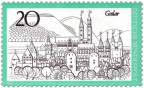 Stamp: Goslar - Stadtansicht mit Kaiserpfalz