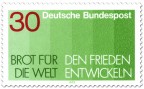 Stamp: Brot für die Welt -  den Frieden entwickeln