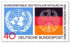 Stamp: Deutschland Mitglied bei der Uno