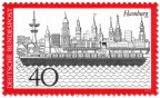 Stamp: Hamburg Stadtansicht mit Hafen
