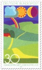 Stamp: Abstraktes Landschaftsbild (Wandern gibt Lebensfreude)