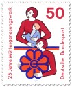 Stamp: Mutter mit Kind und Frau mit Müttergenesungswerk-Logo