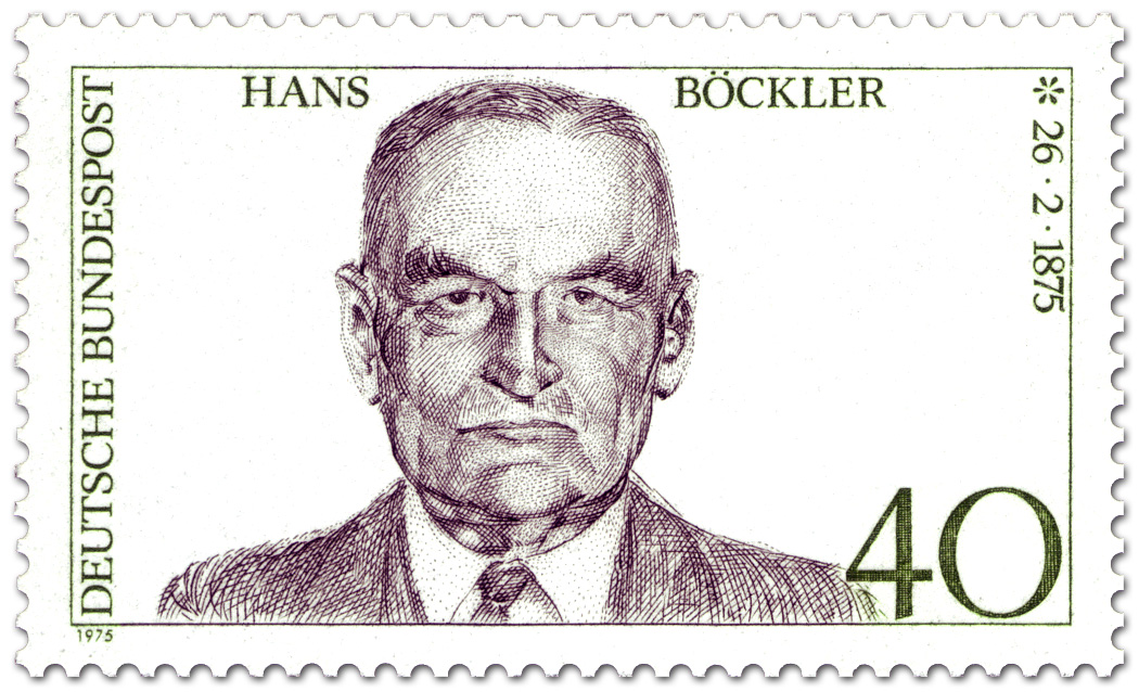 Briefmarke: <b>Hans Böckler</b> (Politiker) - hans-boeckler-politiker-gr