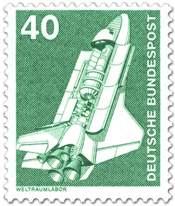 Space Shuttle Weltraumlabor Briefmarke 1975