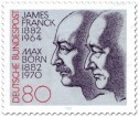 Stamp: James Franck und Max Born (Physiker)