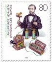 Stamp: Philipp Reis (Erfinder) mit Telefon
