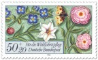 Stamp: Blumen und Schmetterling (Briefmarke)