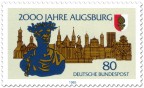 Stamp: Kaiser Augustus Stadt Augsburg