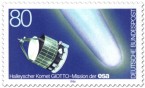Stamp: Halleyscher Komet und Raumsonde Giotto