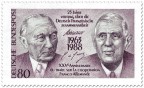 Stamp: Konrad Adenauer und Charles de Gaulle