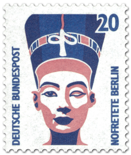 Nofretete Büste 20 Briefmarke 1989