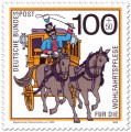 Stamp: Post-Kutsche (Postomnibus in Bayern)