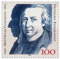 Stamp: Matthias Claudius (Dichter)