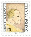Stamp: Otto Dix - Selbstbildnis im Profil nach rechts