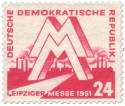 Stamp: Briefmarke DDR: Leipziger Messe 1951