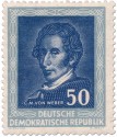 Stamp: Carl Maria von Weber (Komponist, DDR 1952)