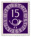 Briefmarke: Posthorn 15 Pfennige
