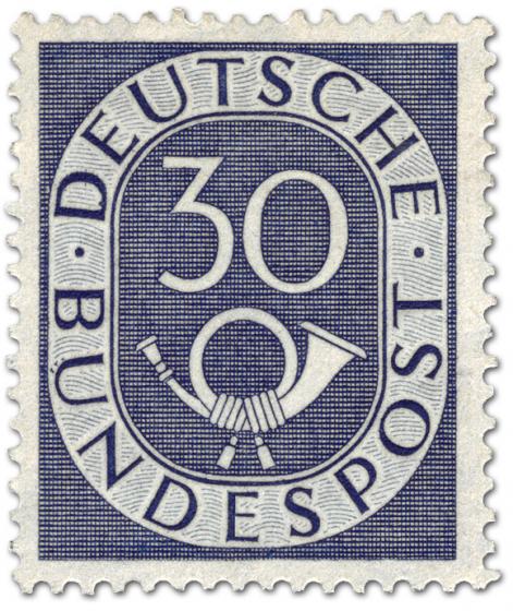 Briefmarke: Posthorn 30 Pfennige
