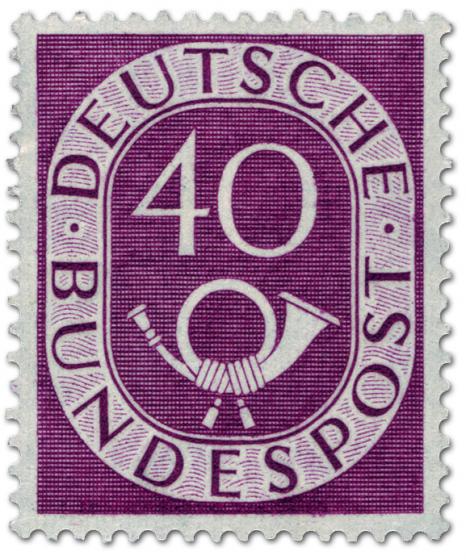 Briefmarke: Posthorn 40 Pfennige