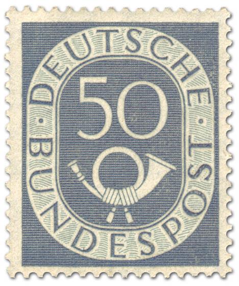 Briefmarke: Posthorn 50 Pfennige