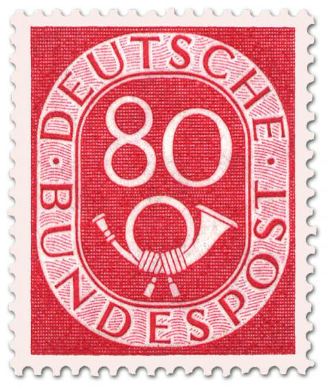 Briefmarke: Posthorn 80 Pfennige
