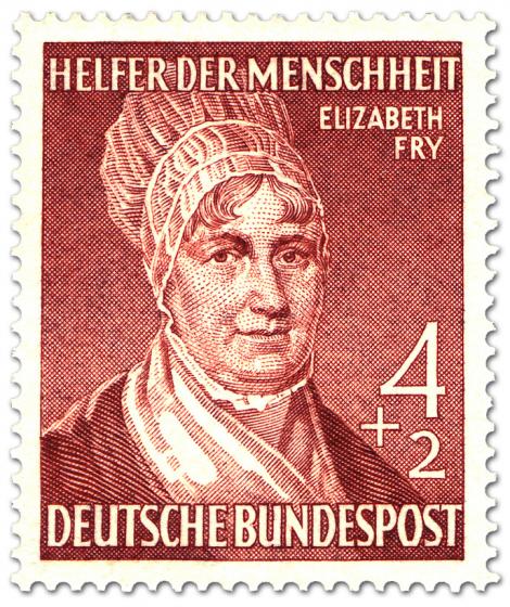 Briefmarke: Elizabeth Fry (Gefängnis Reformerin)