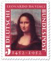 Briefmarke: Mona Lisa - Gemälde von Leonardo da Vinci